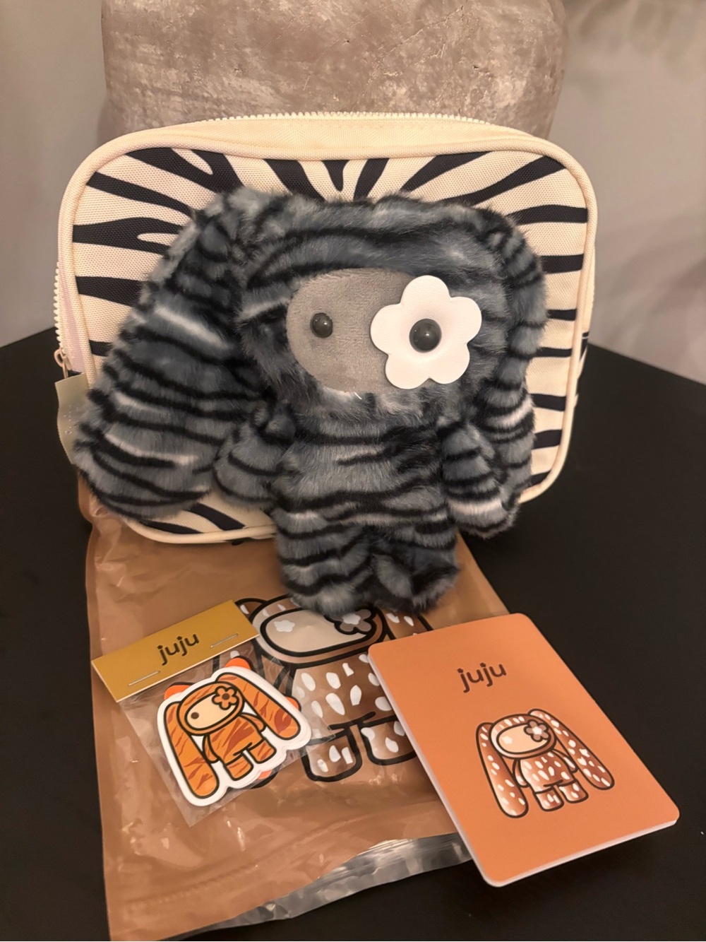 Juju CJ Hendry Cookie Animal Print Plush Figure Bag Charm